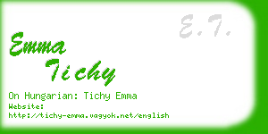 emma tichy business card